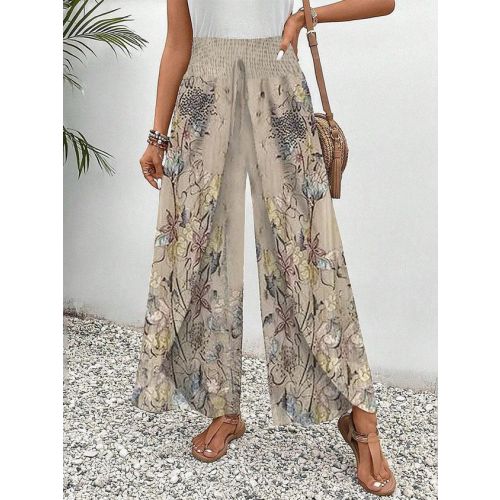 Random Print Casual Pants